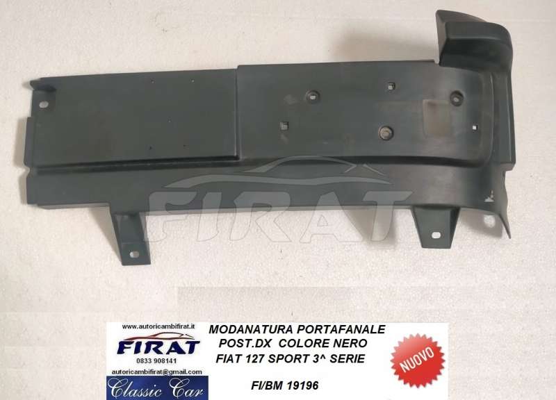 MODANATURA PORTAFANALE FIAT 127 3 SERIE SPORT POST.DX NERO